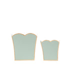 Mattie Scarlett Square Cachepot Planter Oyster Bay - Avail 11/21