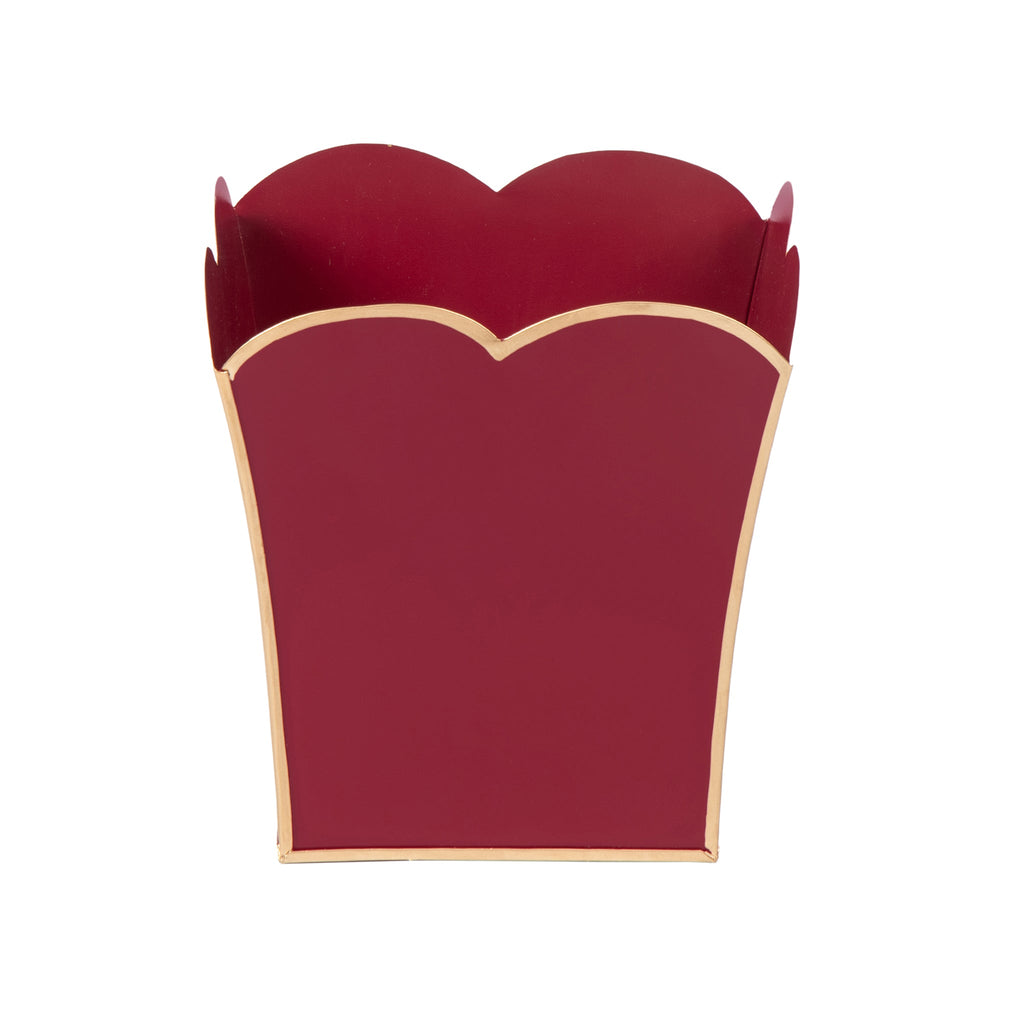 Mattie Scarlett Square Cachepot Planter Oxblood Red - Avail 11/21