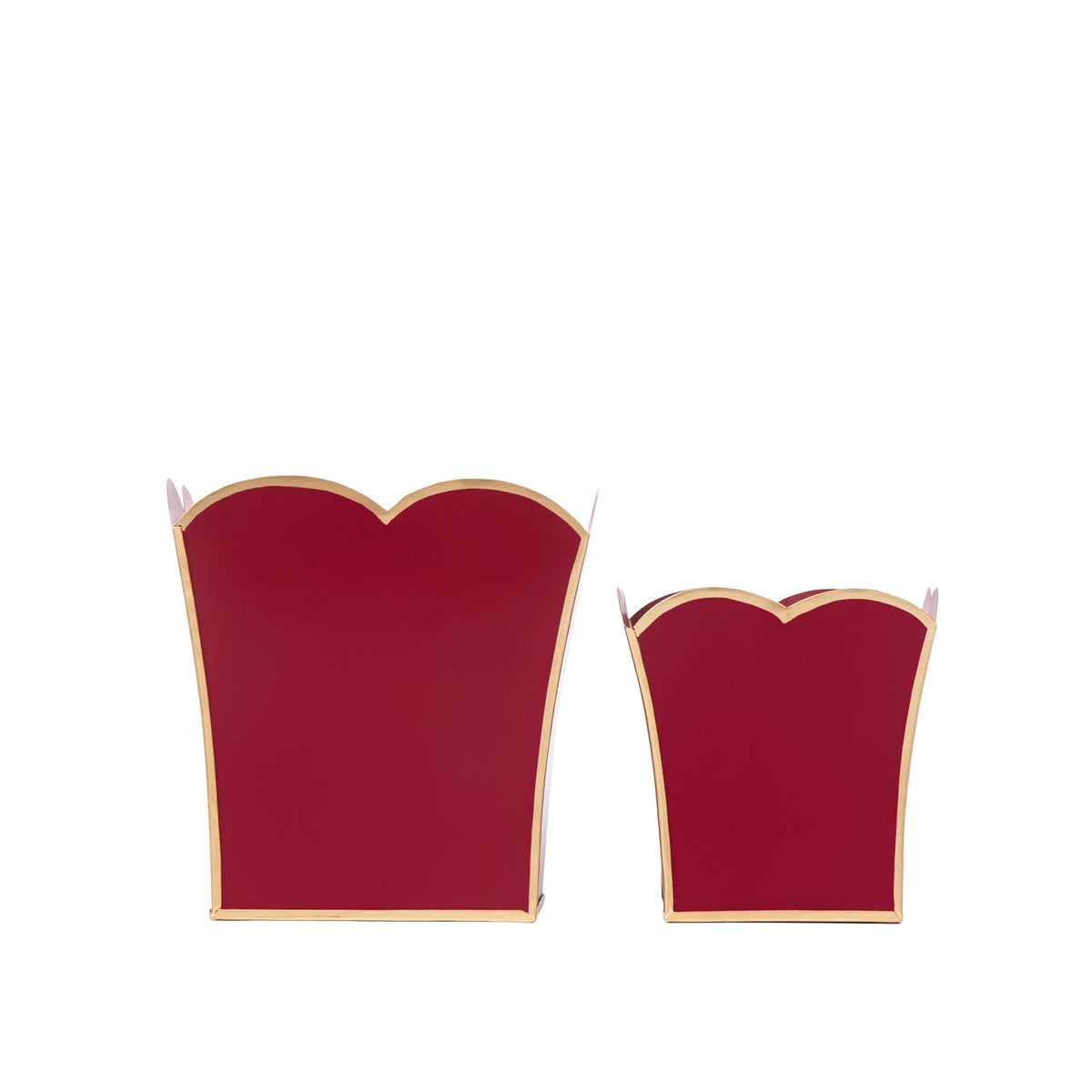 Mattie Scarlett Square Cachepot Planter Oxblood Red - Avail 11/21