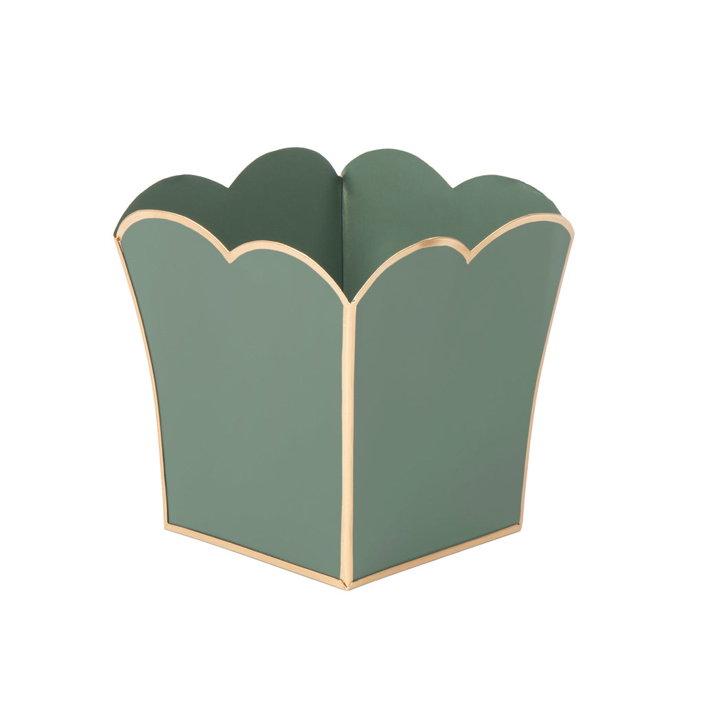Mattie Scarlett Square Cachepot Planter Rockwood Sash Green - Avail 11/21