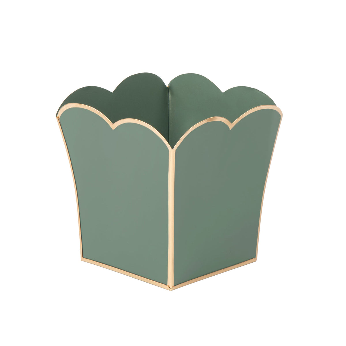 Mattie Scarlett Square Cachepot Planter Rockwood Sash Green - Avail 11/21