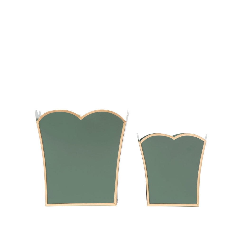 Mattie Scarlett Square Cachepot Planter Rockwood Sash Green - Avail 11/21