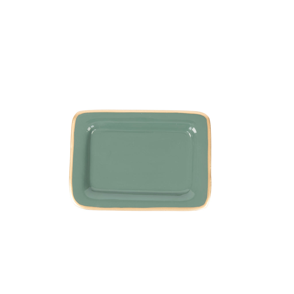 Gracie Enameled Laney Soap Dish - Rockwood Sash Green - Avail 11/21