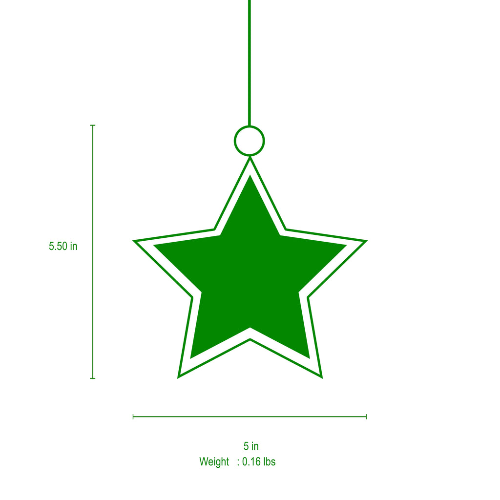 Tartan Plaid Enameled North Star Ornament