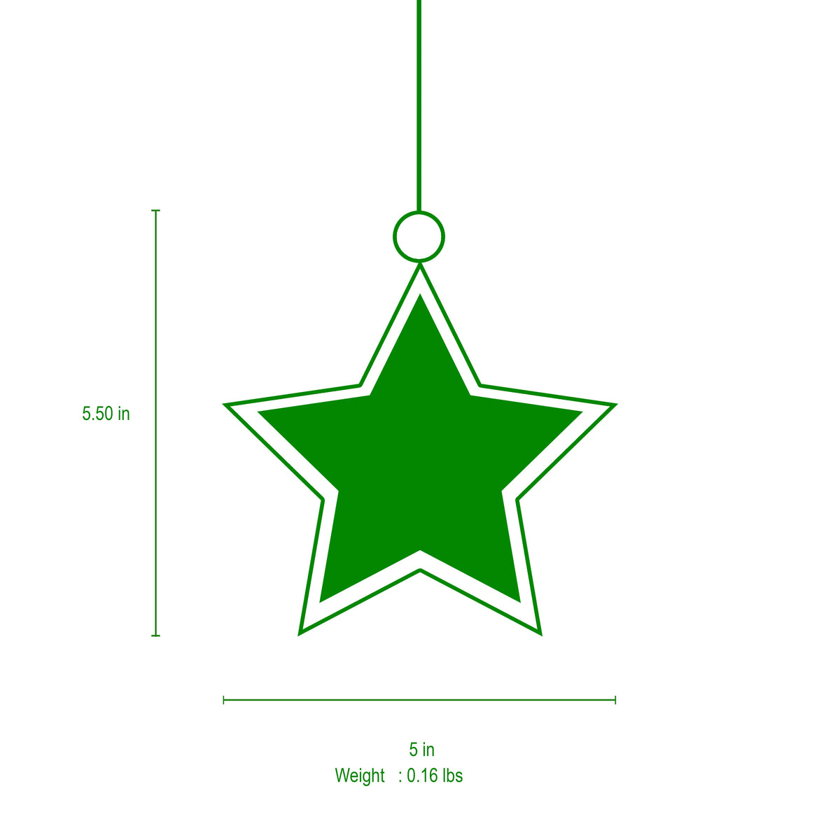 Tartan Plaid Enameled North Star Ornament