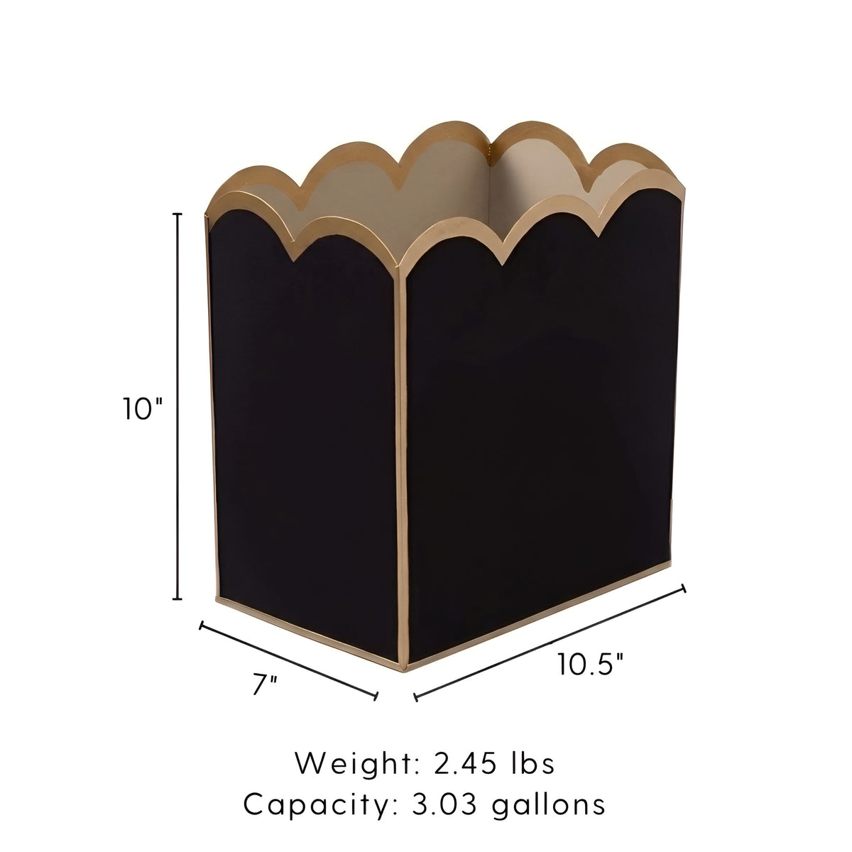 Gracie Scarlett Wastebasket Black & Natural - Avail 10/10