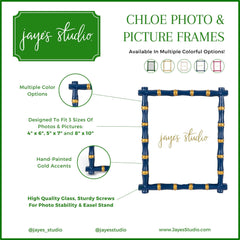 Chloe Pink Rectangular Metal Photo Frame, Picture Frame for Home, Bedroom, Home Office