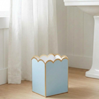Gracie Scarlet Wastebasket Cool Blue & White - Avail 10/01