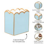 Gracie Scarlet Wastebasket Cool Blue & White - Avail 10/01