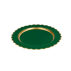 Gracie Scarlett Green / Emerald Green Charger Plate For Dinnerware, Place Settings, Entertaining (Set of 4) -