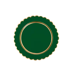 Gracie Scarlett Green / Emerald Green Charger Plate For Dinnerware, Place Settings, Entertaining (Set of 4) -