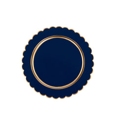 Gracie Scarlett Blue / Indigo Blue Charger Plate For Dinnerware, Place Settings, Entertaining (Set of 4) -