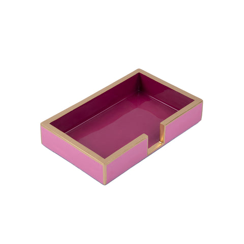 Gracie Enameled Color Block Amelia Guest Towel Tray - Light Pink & Fuchsia - Avail 11/27