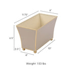 Gracie Fluted Rectangle Cachepot