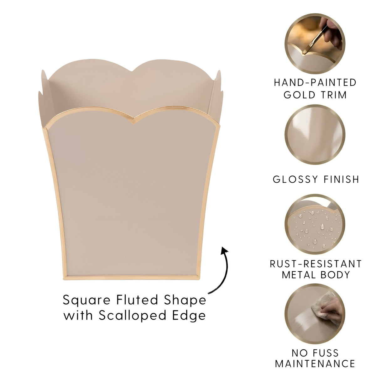 Gracie Scarlett Square Cachepot Planter