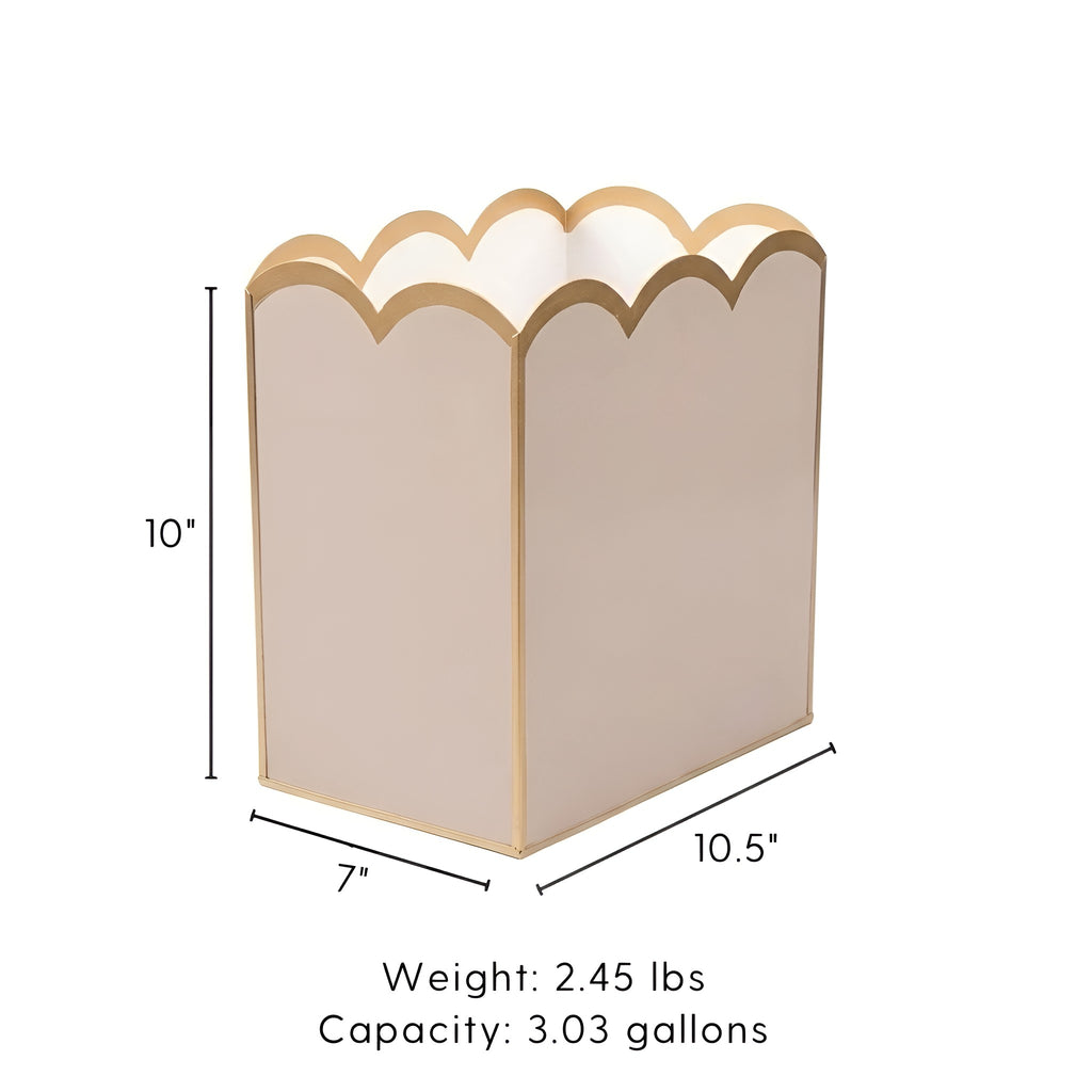 Gracie Scarlett Wastebasket Natural & White - Avail 11/11