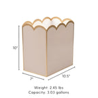 Gracie Scarlett Wastebasket Natural & White - Avail 11/11