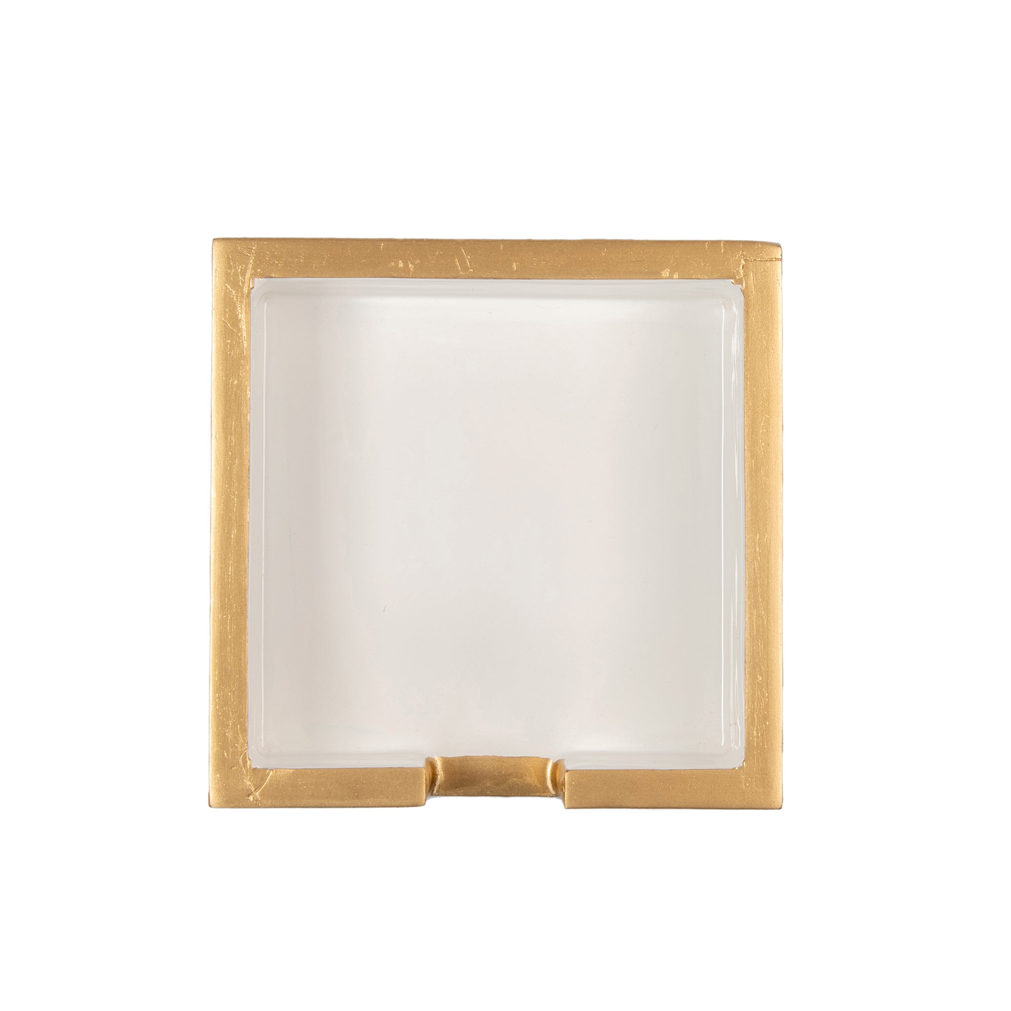 Gracie Enameled Navy and White Square Wooden Cocktail Napkin Tray for Barware, Serving, Entertaining - Amelia Decorative Tray