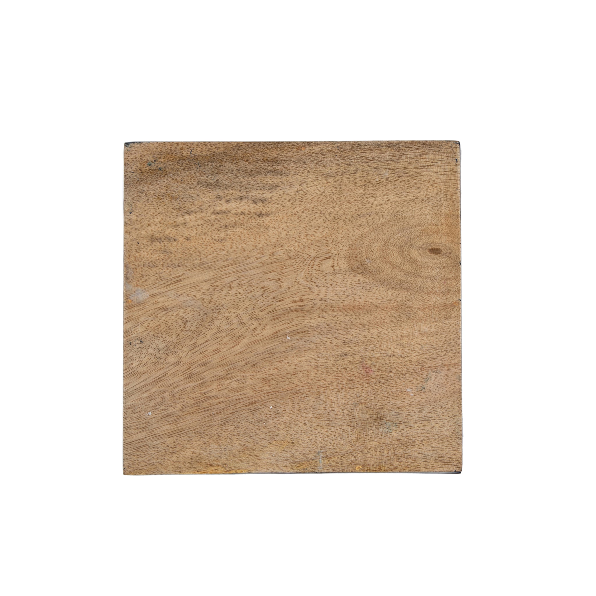 Gracie Enameled Navy and White Square Wooden Cocktail Napkin Tray for Barware, Serving, Entertaining - Amelia Decorative Tray
