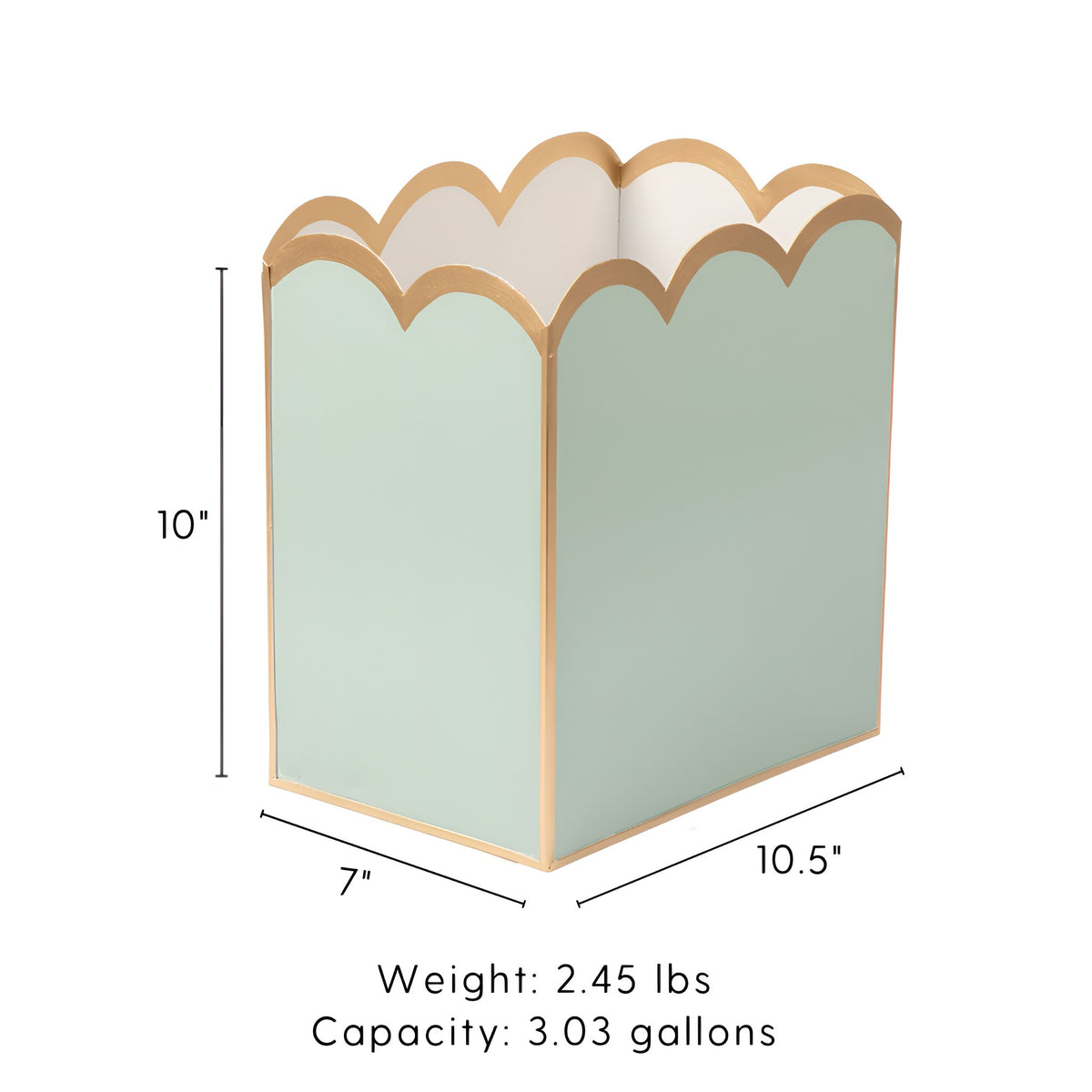 Mattie Scarlett Wastebasket Oyster Bay & Cloud - Avail 11/21