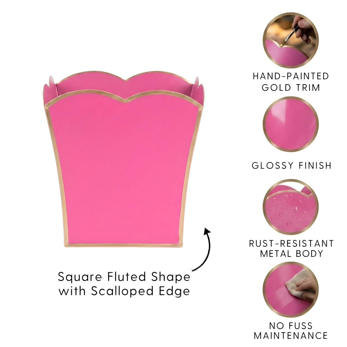 Gracie Scarlett Square Cachepot Planter