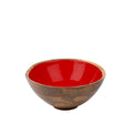 Gracie Salad Bowl - Mango Wood & Red Enamel - Avail 11/21