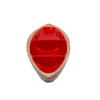 Gracie Statement Platter - Mango Wood & Red Enamel - Avail 11/21
