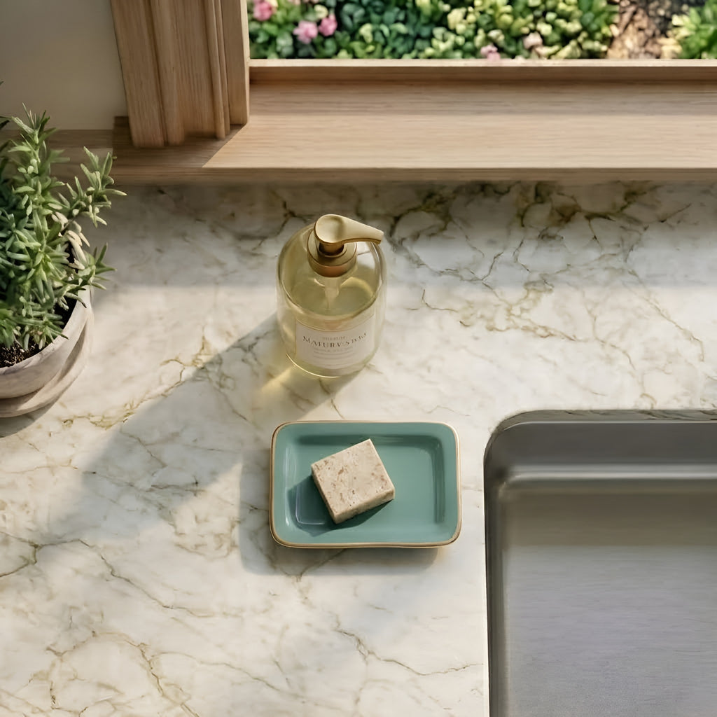 Gracie Enameled Laney Soap Dish - Rockwood Sash Green - Avail 11/21