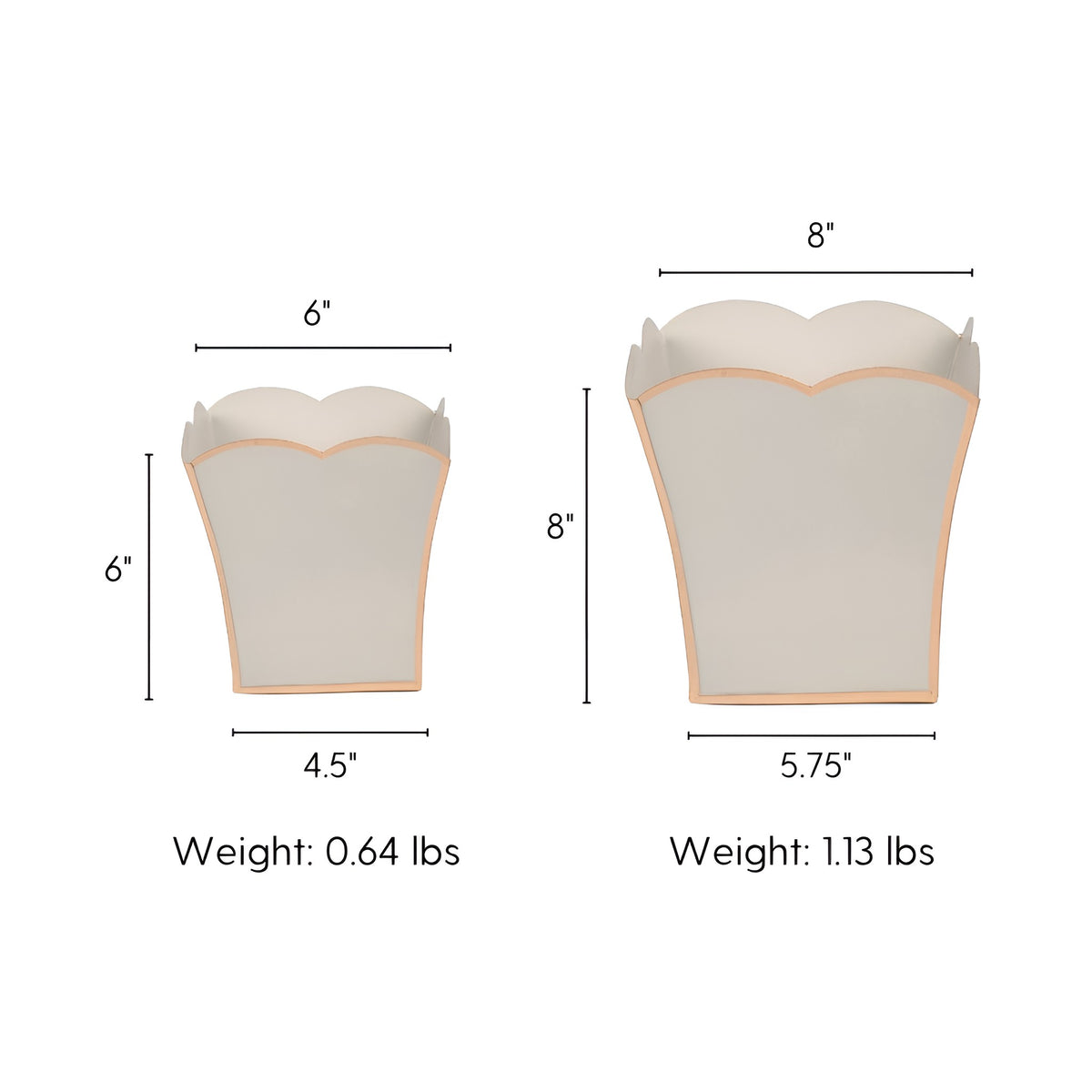 Gracie Scarlett Square Cachepot Planter