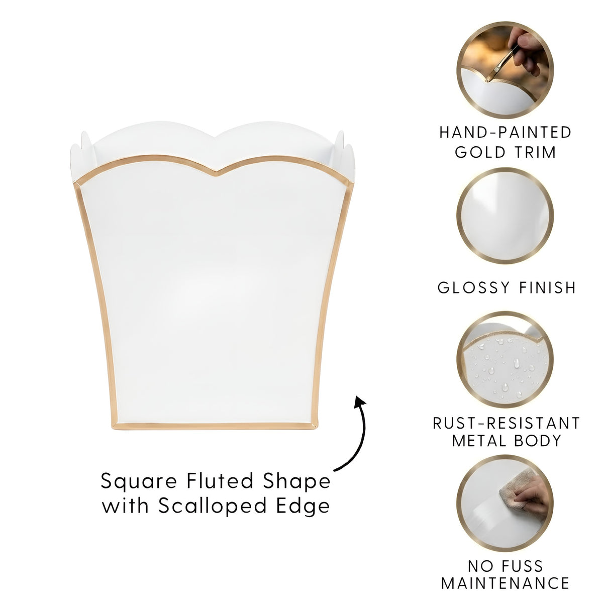Gracie Scarlett Square Cachepot Planter