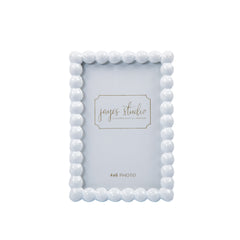 Gracie Pearl White Rectangular Metal Photo Frame, Picture Frame for Home, Bedroom, Home Office - Avail 08/17