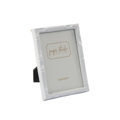 Isabelle White Rectangular Metal Photo Frame, Picture Frame for Home, Bedroom, Home Office