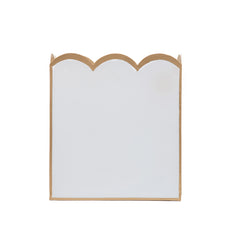 White with Taupe Modern Bathroom Trash Can, Wastebasket, Dustbin for Bedroom, Home Office, Vanity - Rectangle without Lid - Avail 09/24