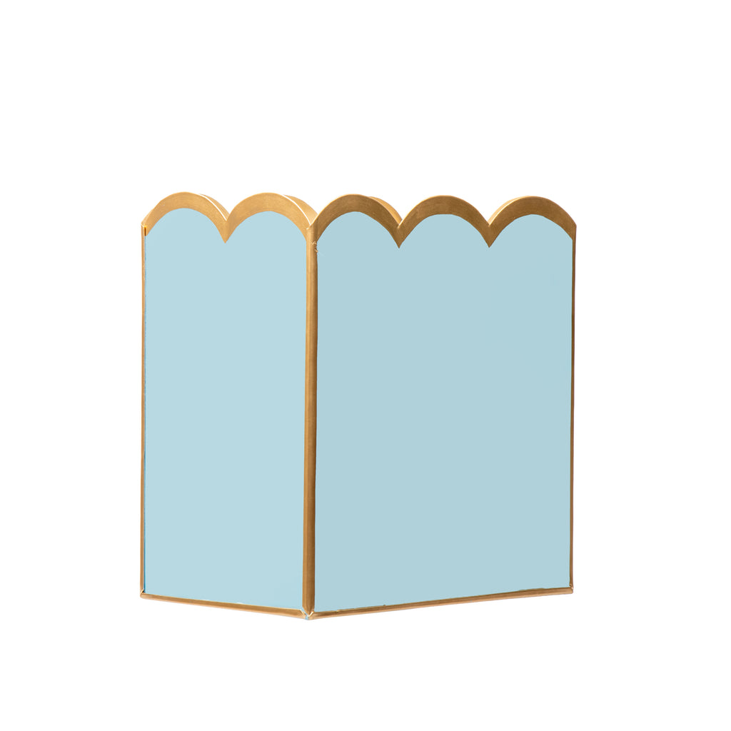 Gracie Scarlet Wastebasket Cool Blue & White - Avail 09/21
