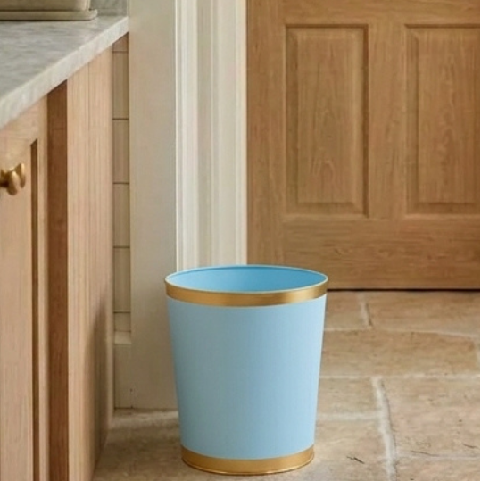 Mattie Oval Wastebasket - Cool Blue - Avail 10/01