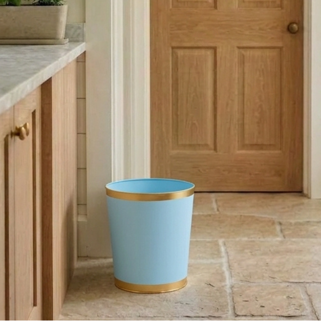 Mattie Oval Wastebasket - Cool Blue - Avail 10/01