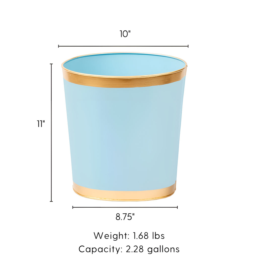 Mattie Oval Wastebasket - Cool Blue - Avail 10/01