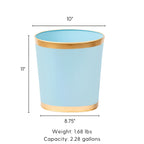 Mattie Oval Wastebasket - Cool Blue - Avail 10/01