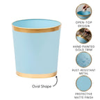 Mattie Oval Wastebasket - Cool Blue - Avail 10/01
