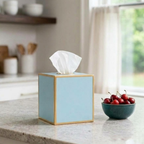 Mattie Square Tissue Box Cover - Cool Blue - Avail 10/01
