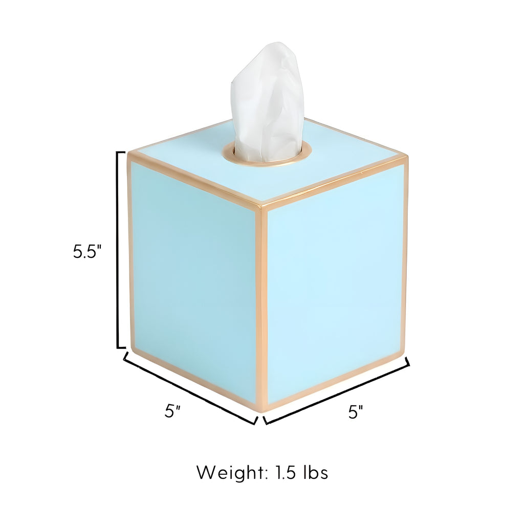 Mattie Square Tissue Box Cover - Cool Blue - Avail 10/01