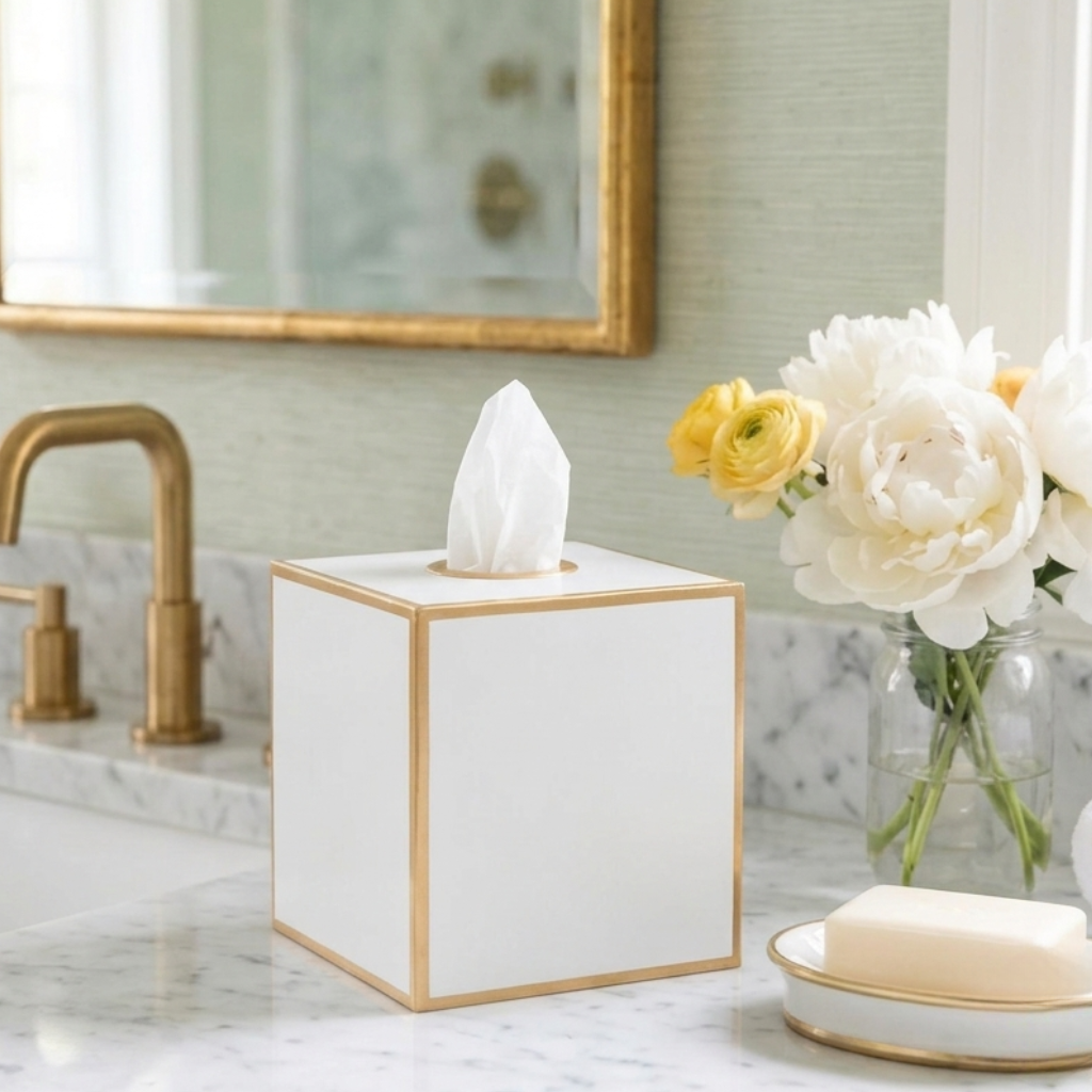 Mattie Square Tissue Box Cover - Avail 10/10