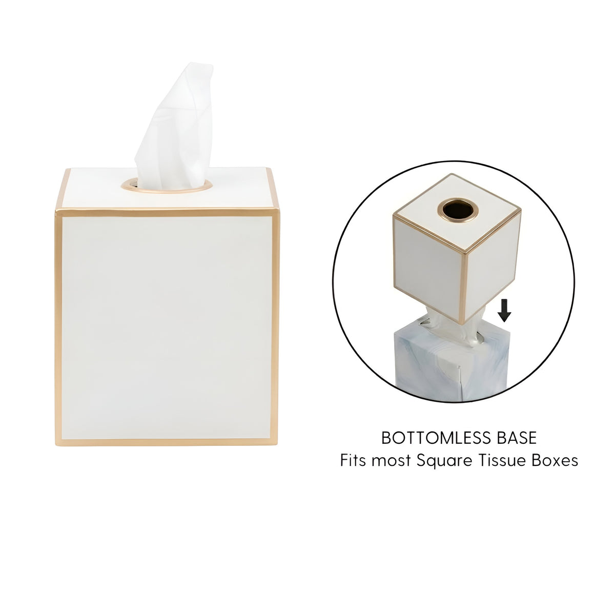 Mattie Square Tissue Box Cover - Avail 11/11