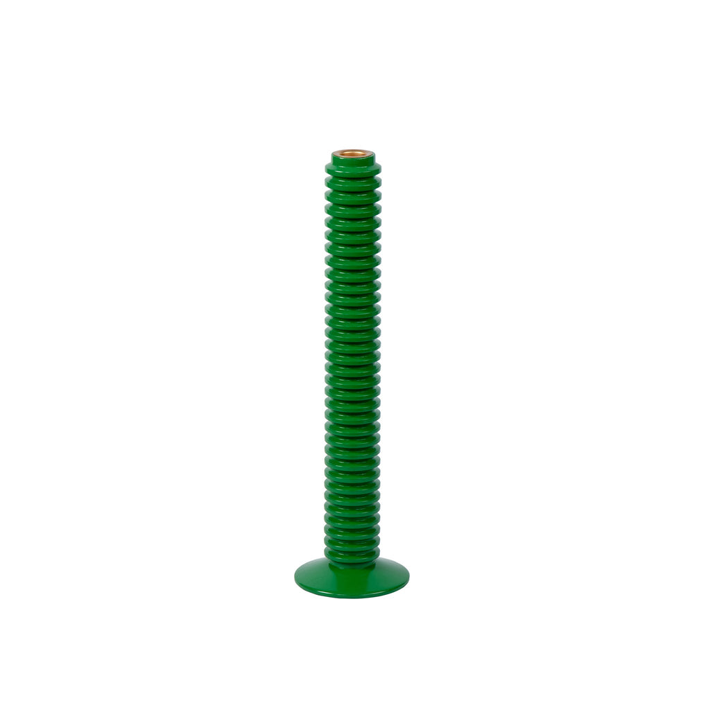 Mattie Tall Spiral Taper Candle Holder - 13" - Green - Avail 11/21