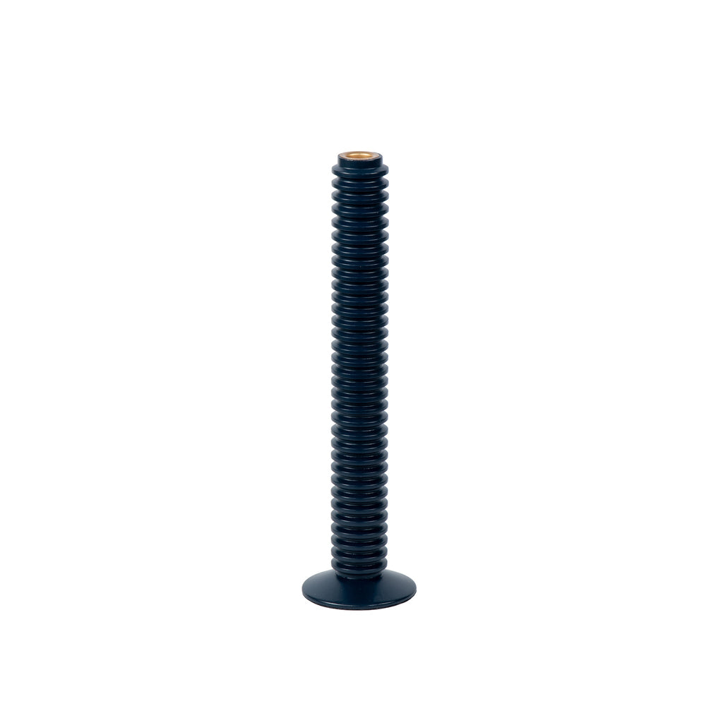 Mattie Tall Spiral Taper Candle Holder - 13" - Indigo Blue - Avail 11/21
