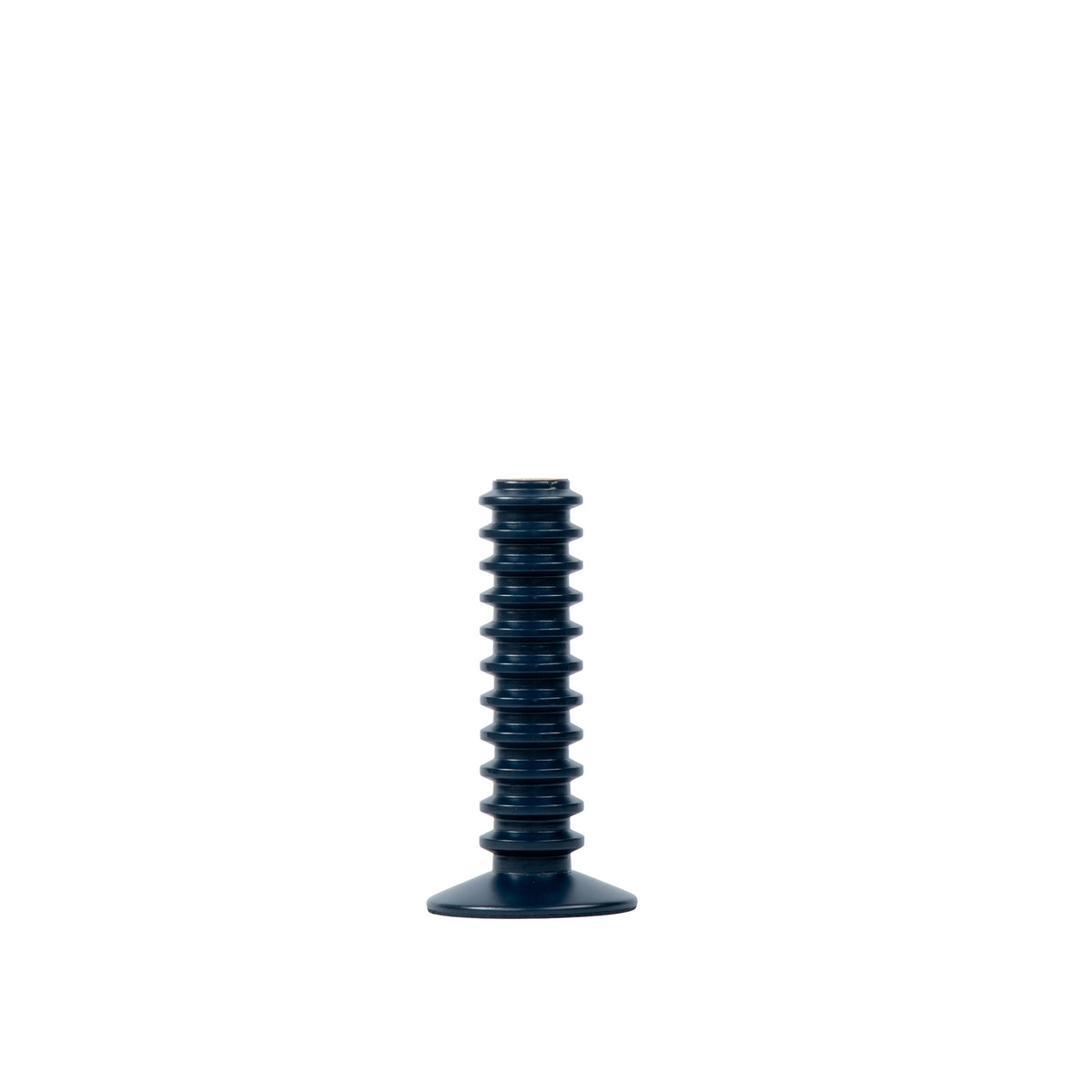 Mattie Short Spiral Taper Candle Holder - 9" - Indigo Blue - Avail 11/21