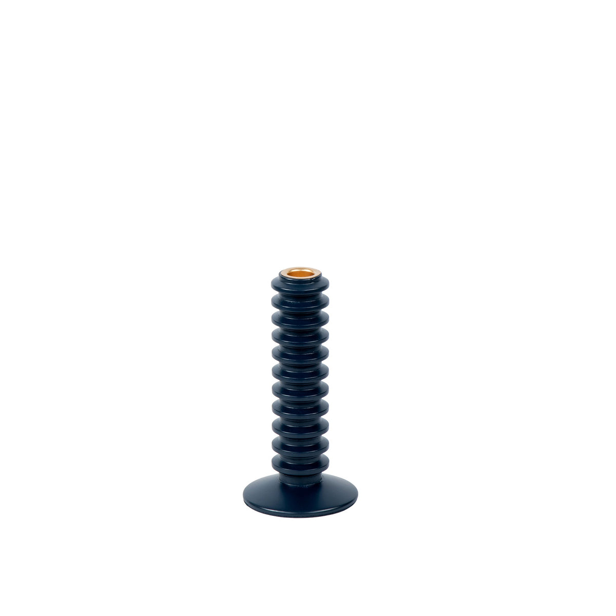 Mattie Short Spiral Taper Candle Holder - 9" - Indigo Blue - Avail 11/21