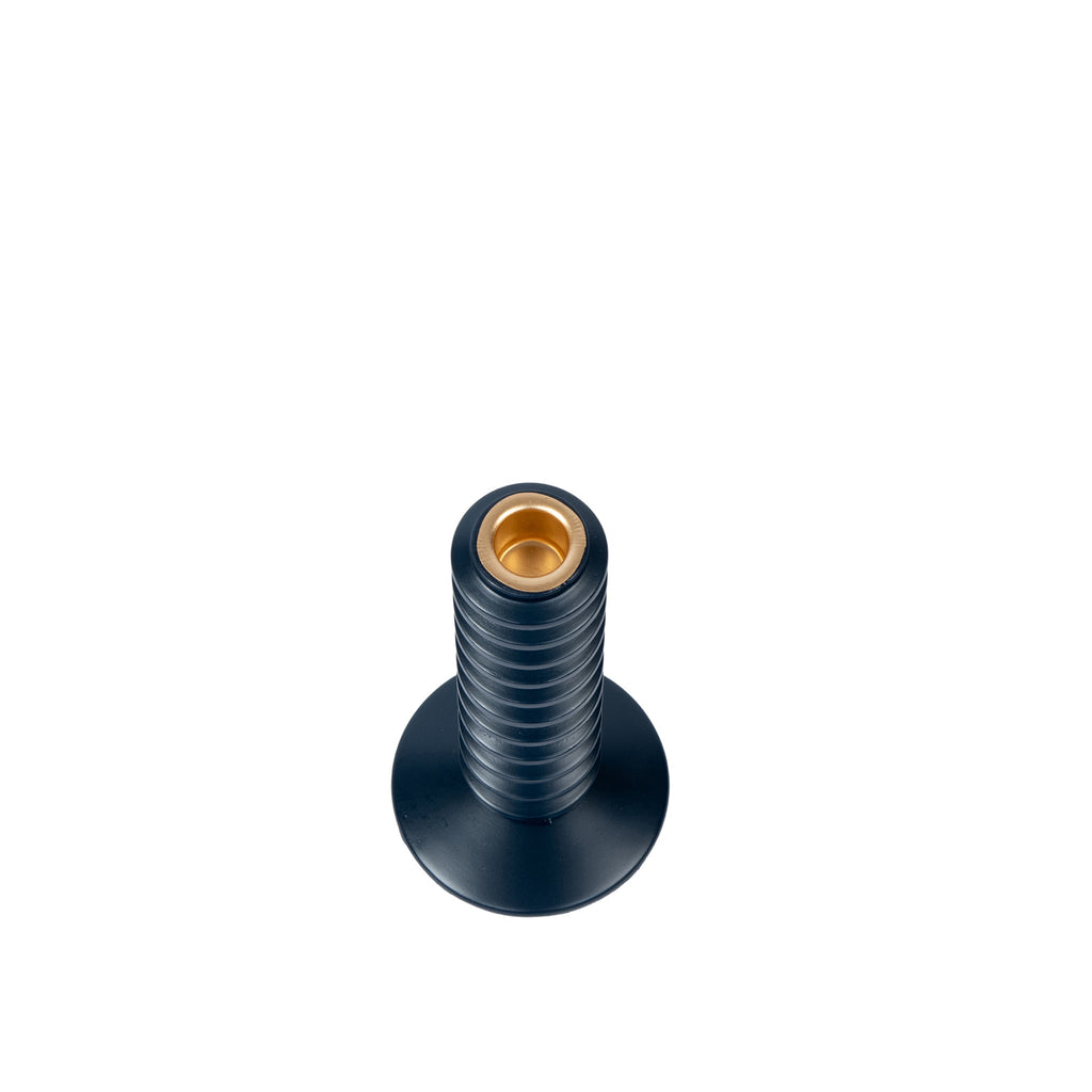 Mattie Short Spiral Taper Candle Holder - 9" - Indigo Blue - Avail 11/21