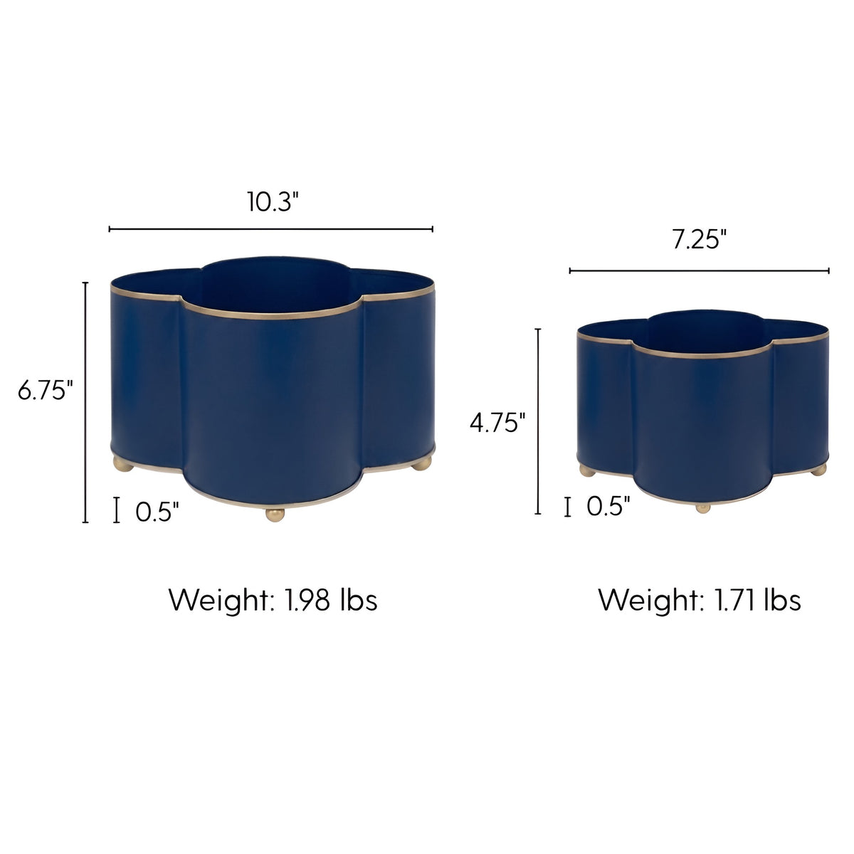 Mattie Quatrefoil Cachepot Planter