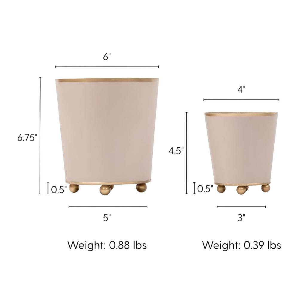 Mattie Round Cachepot Planter - Natural